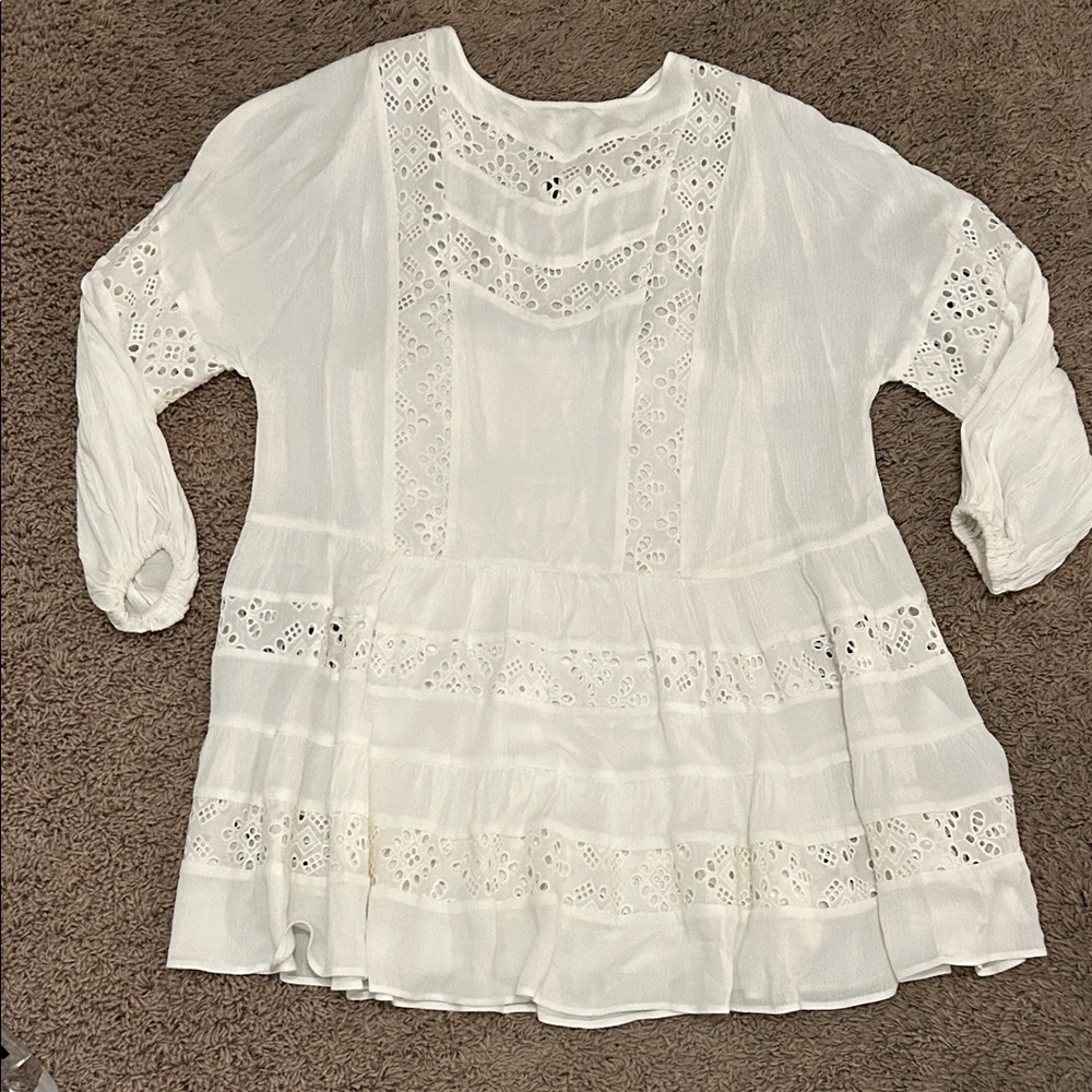 Amaryllis White Lace Mini Dress